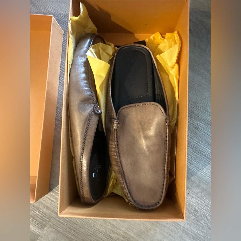 NEW Tod’s Sabot Brown Leather Mule Loafers Cappuccino